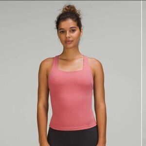 2022 Lululemon Athletica InStill Tank Top Petite Fit Brier Rose Sports Bra